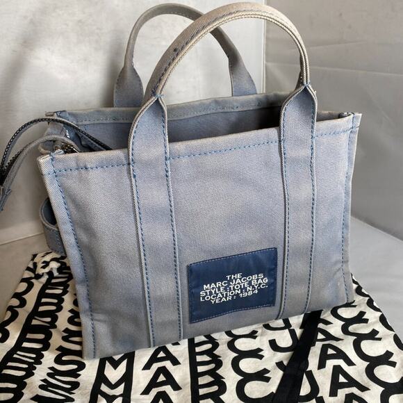 Marc Jacobs The Tote bag Blue shadow Medium - Picture 3 of 15